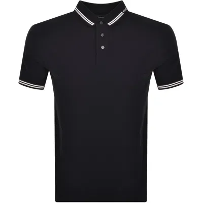 Armani Collezioni Emporio Armani Short Sleeved Polo T Shirt Navy