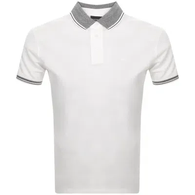 Armani Collezioni Emporio Armani Tipped Polo T Shirt White