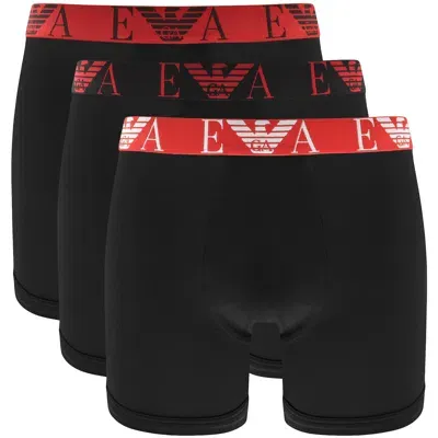 Armani Collezioni Emporio Armani Underwear 3 Pack Boxers In Black