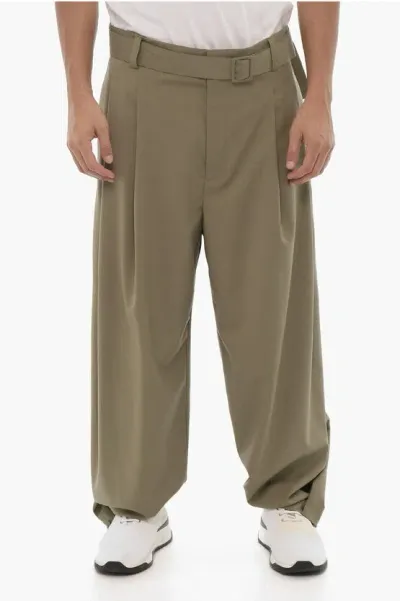 Armani Collezioni Emporio Baloon-fit Pants With Button-down Hem