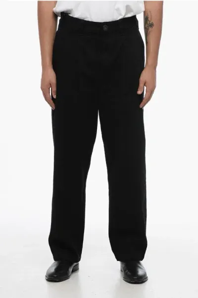 Armani Collezioni Emporio Double-pleated Cotton Chinos Pants