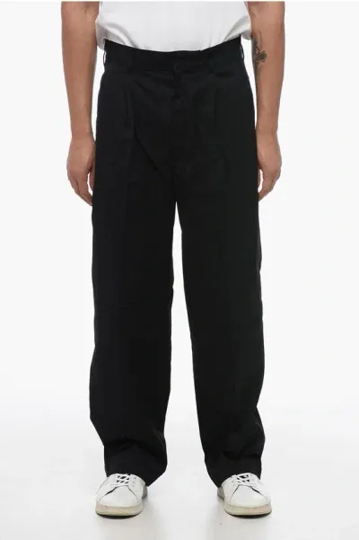 Armani Collezioni Emporio Double-pleated Cotton Chinos Pants