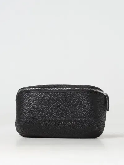 Armani Exchange Logo-plaque Belt Bag In Black