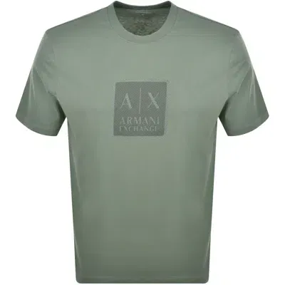 Armani Exchange Crew Neck Logo T Shirt Green