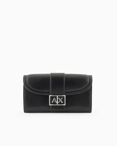 Armani Exchange Horizontal Wallet With Logo In Black