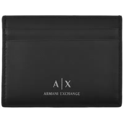 Armani Exchange Leather Card Holder Black