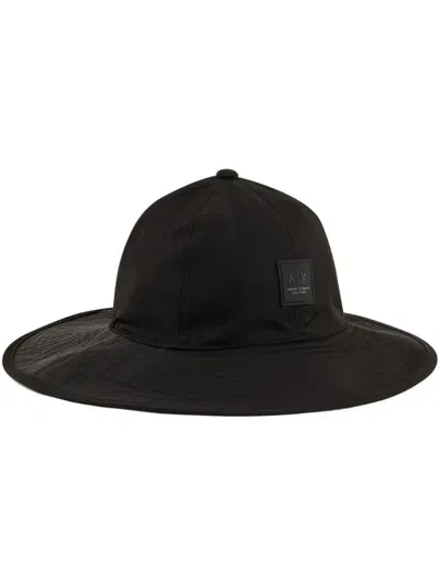 Armani Exchange Logo-appliqué Hat In Black