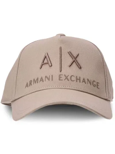 Armani Exchange Logo Cap In Neutrals