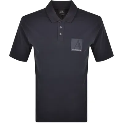 Armani Exchange Logo Polo T Shirt Navy