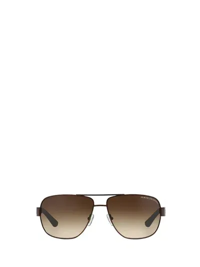 Armani Exchange Sunglasses In Matte Brown