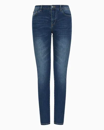 Armani Exchange Super Skinny Jeans In Blue