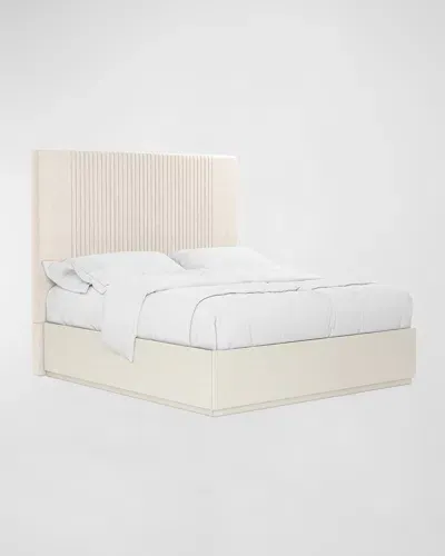 A.r.t. Furniture Blanc King Upholstered Panel Bed In White