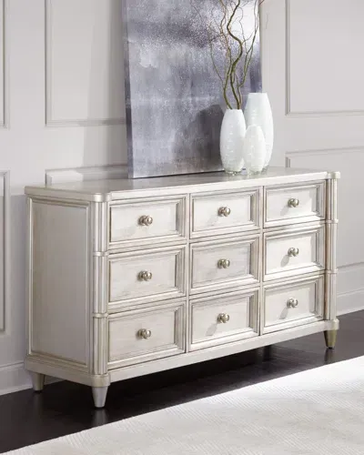 A.r.t. Furniture Blissany 9-drawer Dresser In Silver