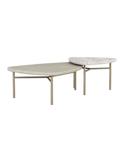 A.r.t. Furniture Cotiere Nesting Cocktail Tables, Set Of 2 In Beige