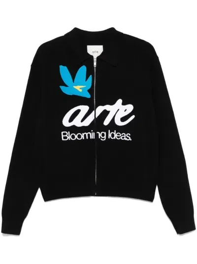 Arte Blooming Ideas Cardigan In Black