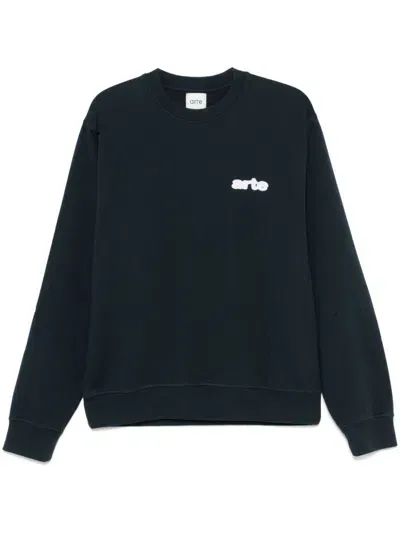 Arte Blur Flower Sweatshirt In 蓝色