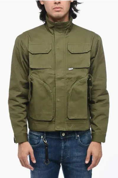 Arte Lightweight Cotton Jaden Utility Jacket With Hidden Closure