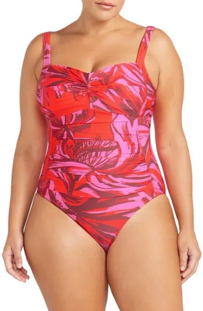 Artesands Les Fauves Botticelli One-piece Swimsuit In Red