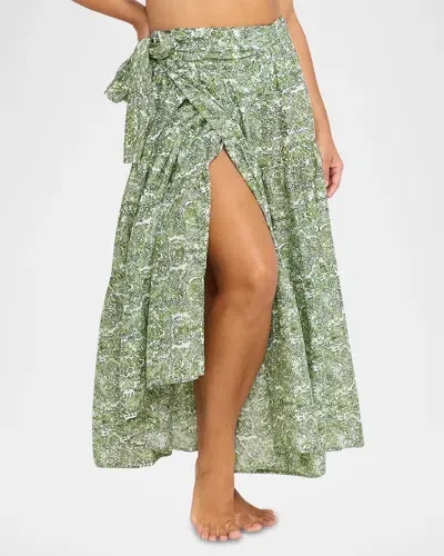 Artesands Plus Size Mudlahara Elgar Maxi Skirt In Olive