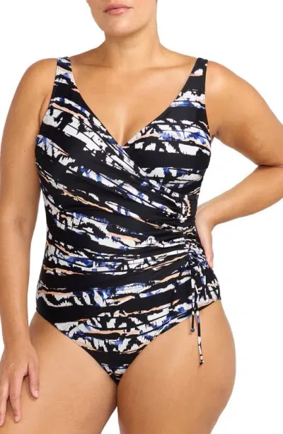 Artesands Provenance Rembrant Ruched One-piece Swimsuit In Black