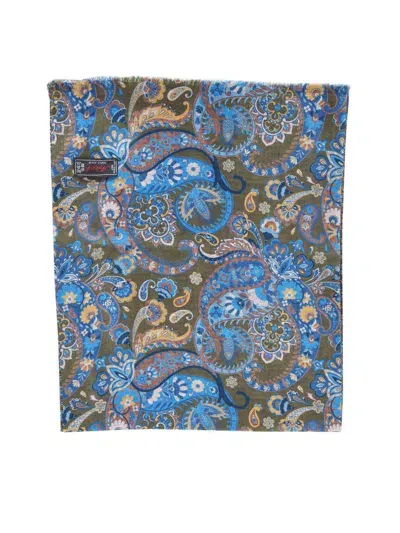 Ascot Bi-fantasy Silk Scarf Accessories In Blue