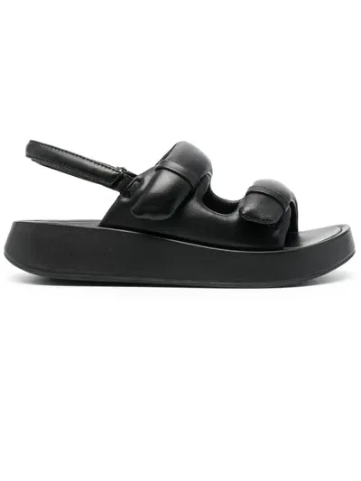 Ash Padded-design Leather Sandals In Black