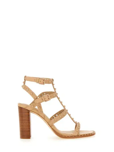 Ash Studded Sandal In Beige