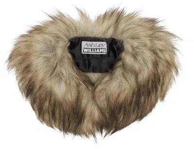 Ashley Williams Brown Hali Collar In Brown Faux Wolf