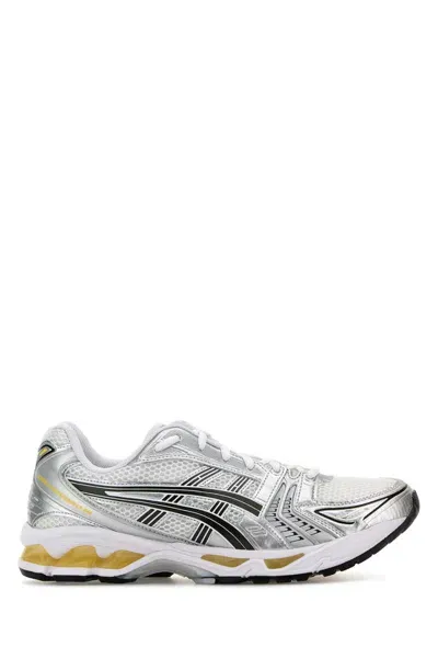 Asics Multicolor Mesh And Rubber Gel-kayano 14 Sneakers In White,yellow