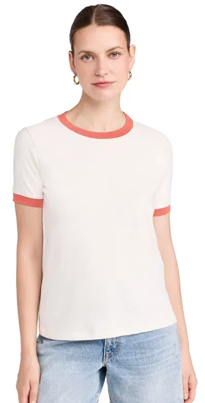 Askk Ny Classic Ringer Tee Cream/red