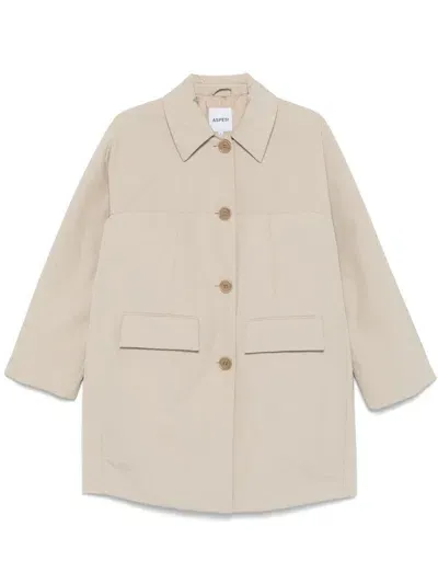 Aspesi Aveline Parka Coat In Neutrals