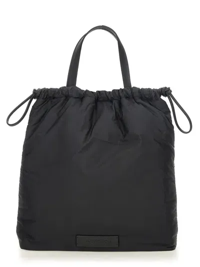 Aspesi Drawstring Shopper Bag In Black