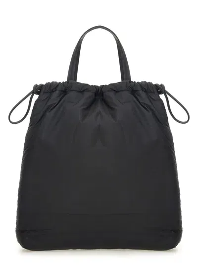 Aspesi Drawstring Shopper Bag In Black