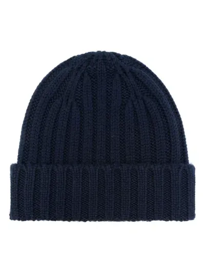 Aspesi Virgin Wool Beanie In Blue