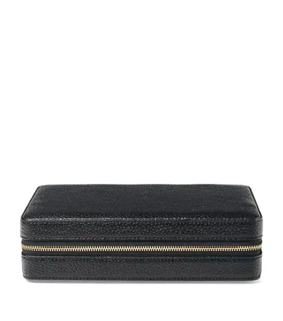 Aspinal Of London Large Leather Travel Jewellery Box In Black