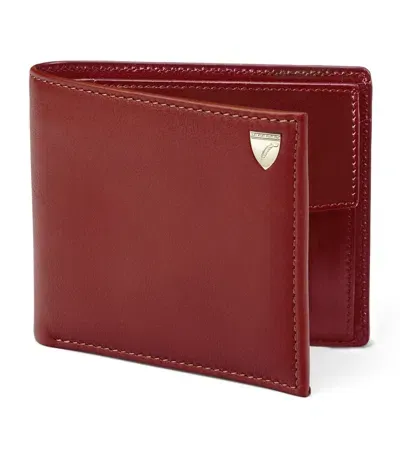 Aspinal Of London Leather Bifold Coin Wallet In Brown