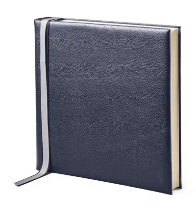 Aspinal Of London Leather-bound Photo Album In Blue