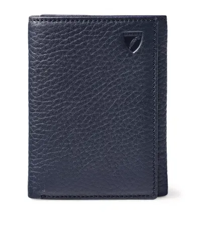 Aspinal Of London Leather Wallet In Blue