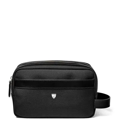 Aspinal Of London Logo-detail Wash Bag In Black