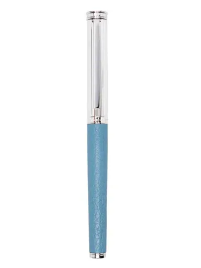 Aspinal Of London Logo-engraved Ballpoint Pen In Blue