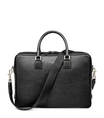 Aspinal Of London Small Leather Mount Street Bag In Black