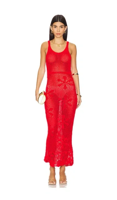 Asta Resort X Revolve Emma Tricot Dress In Red