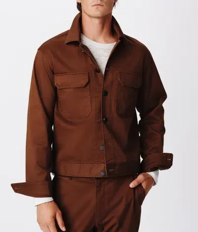 Atm Anthony Thomas Melillo Cotton Twill Cargo Pocket Jacket In Pecan Brown