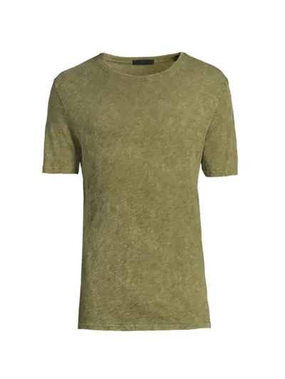 Atm Anthony Thomas Melillo Slub Jersey With Chroma Wash Short Sleeve Crew Neck Tee In Juniper