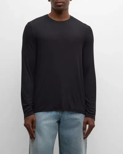 Atm Anthony Thomas Melillo Men's Modal Ribbed Sweatshirt In Black