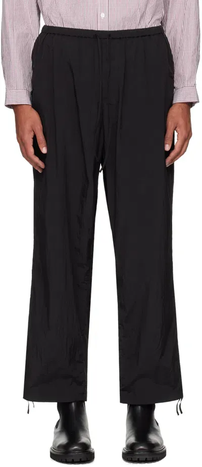 Aton Black Over Trousers In 105 Black