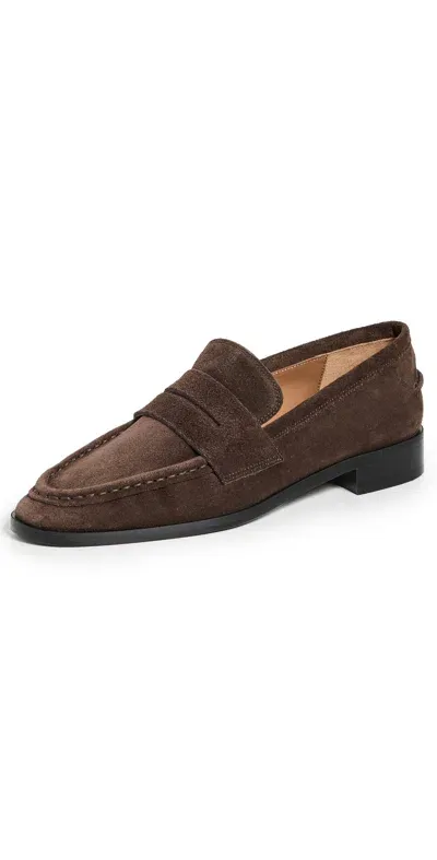 Atp Atelier Airola Walnut Suede Flats Walnut