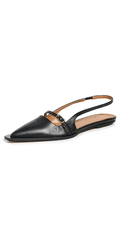 Atp Atelier Cortina Black Nappa Flats Black