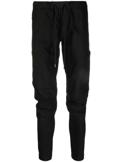 Attachment Drawstring Tapered Track Pants In Black