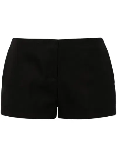 Attico Mini Shorts Black In Black